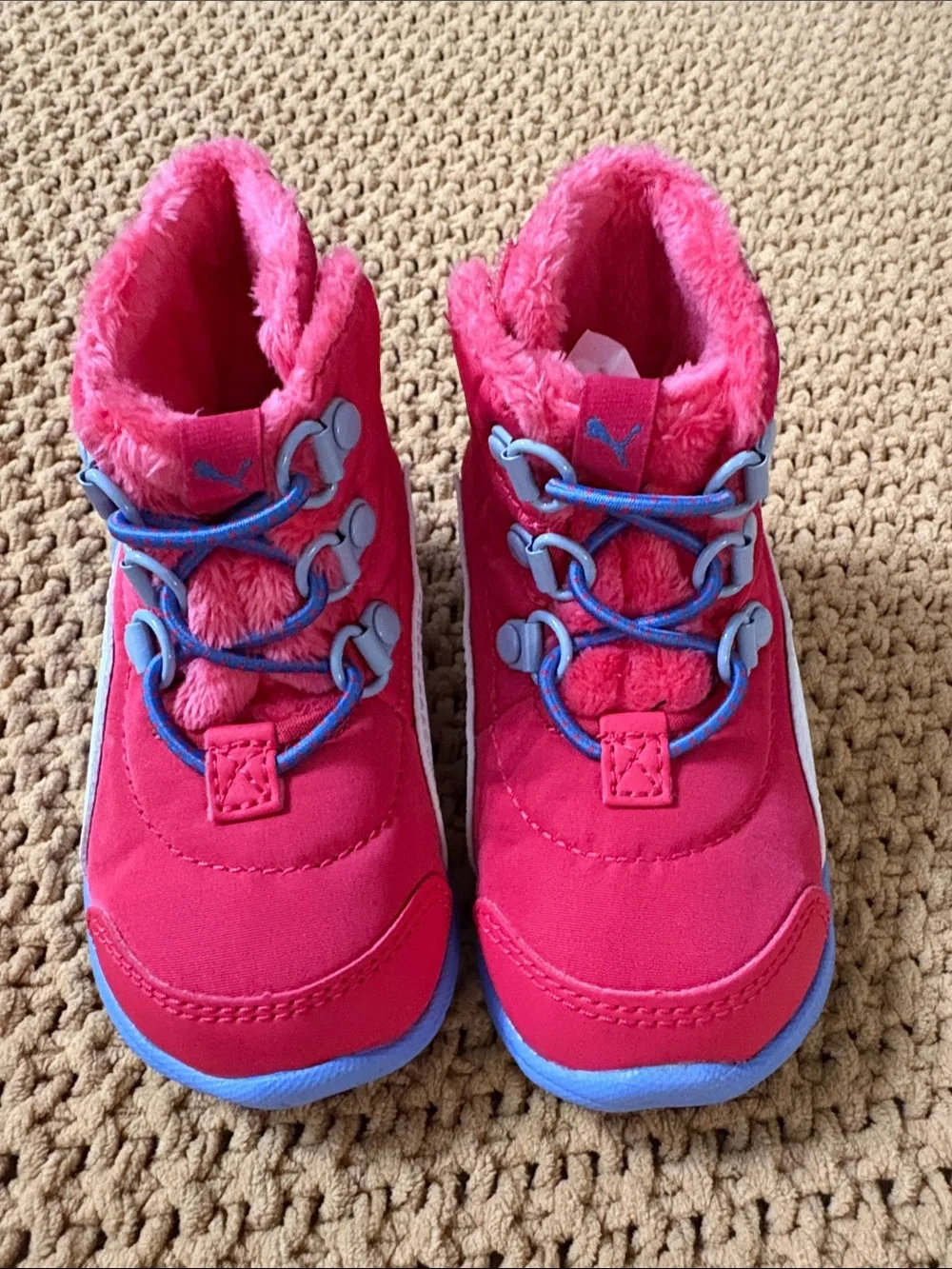 NWOT Puma Bao 3 Boot Pink and Blue Toddler' Fur-Lined Snow Boots Size 5